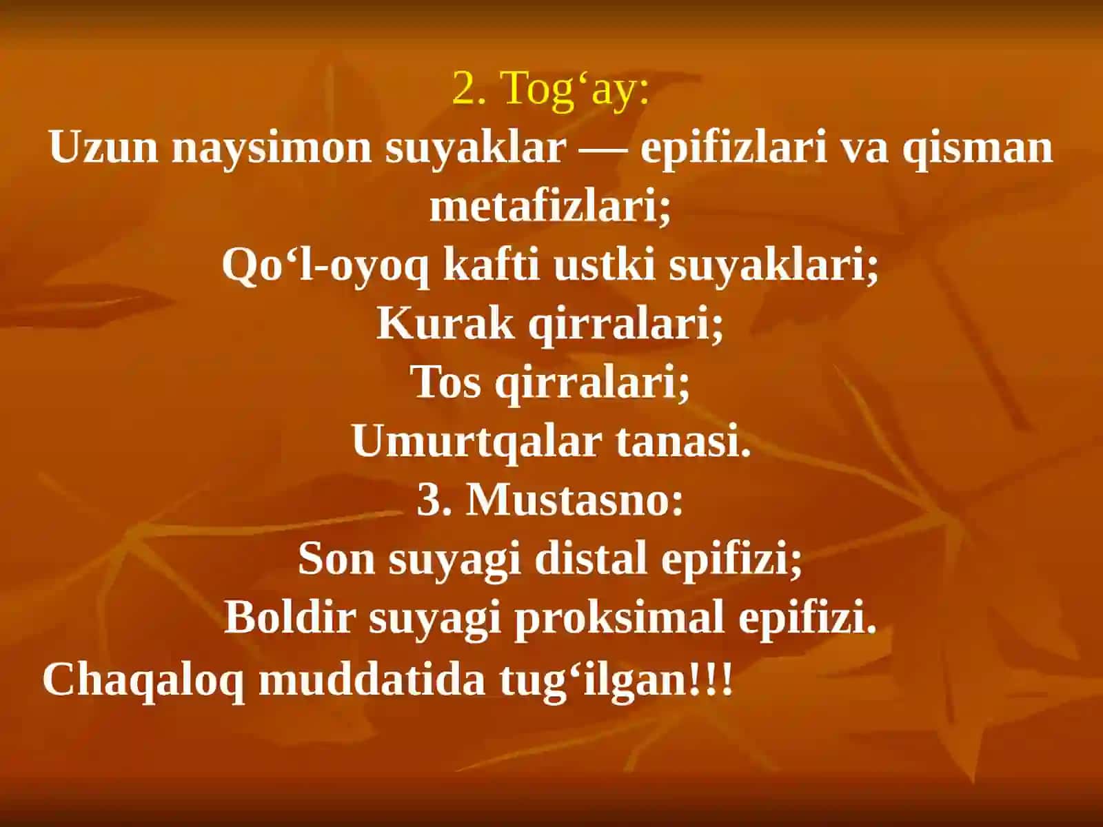 Tayanch-harakat tizimi a’zolari jarohatlari va kasalliklarining nur diagnostikasi 4