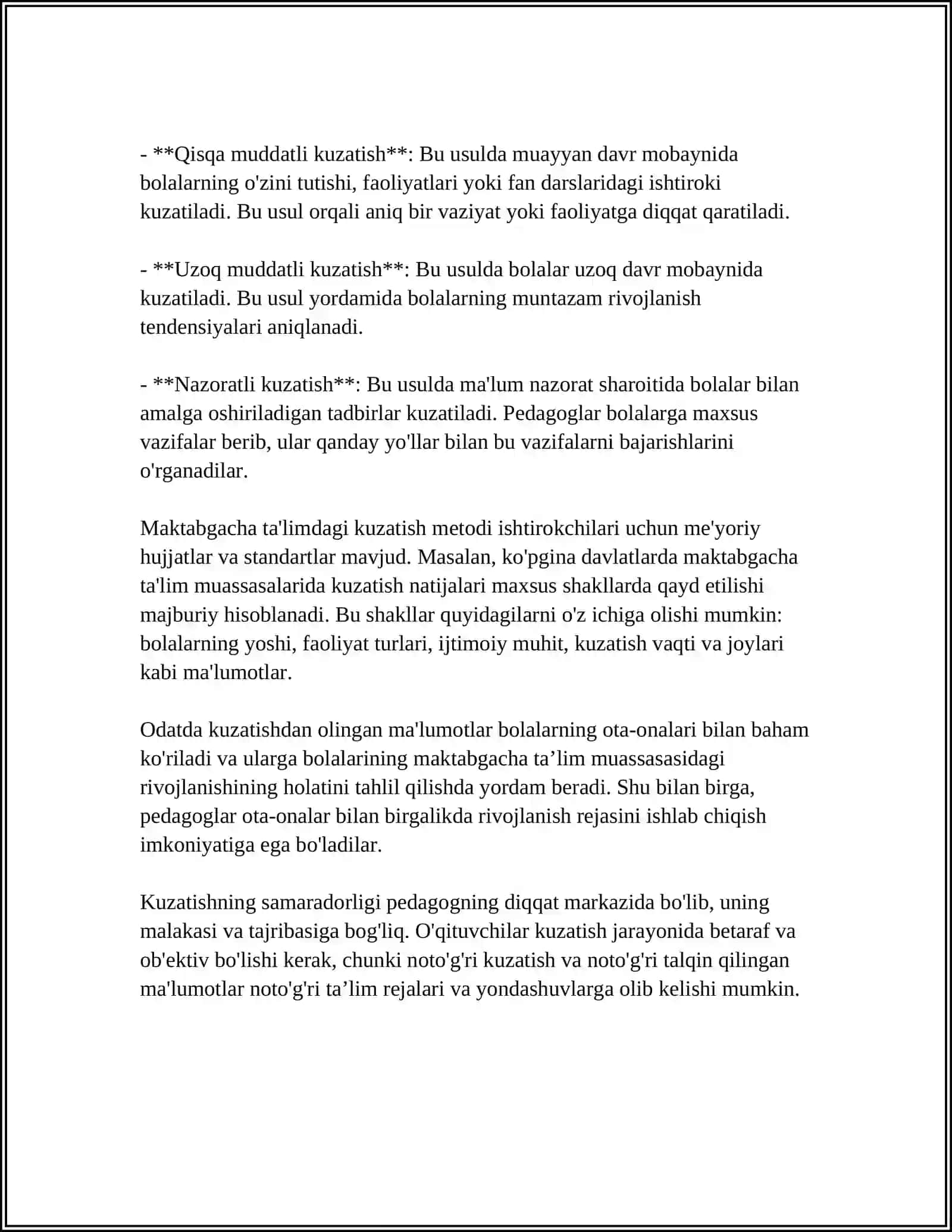 MAKTABGACHA TA'LIMDA TADQIQOT METOTLARIDAN FOYDALANISH 4