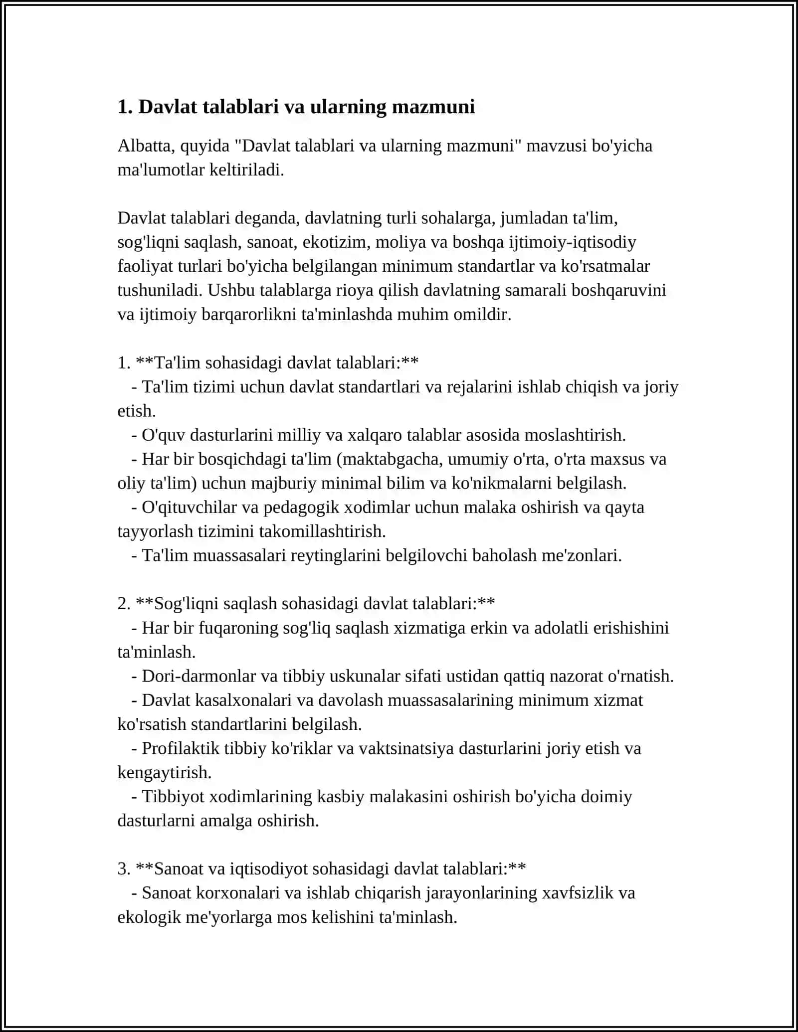 UMUMTA'LIM MAKTABLARIDA O'QUVCHILARNI SINFDAN-SINFGA O'TKAZISH VA TA'LIMNI TASHQI KO'CHIRISH UCHUN O'RNATILGAN DAVLAT TALABLARINI BILISH VA FOYDALANA OLISH KERAK 4