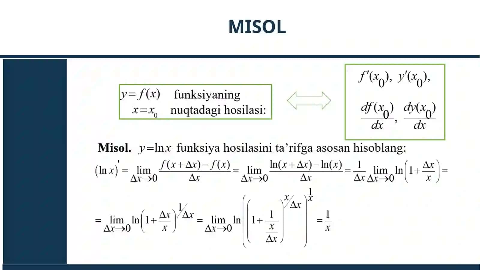 HISOB(CALCULUS) 4