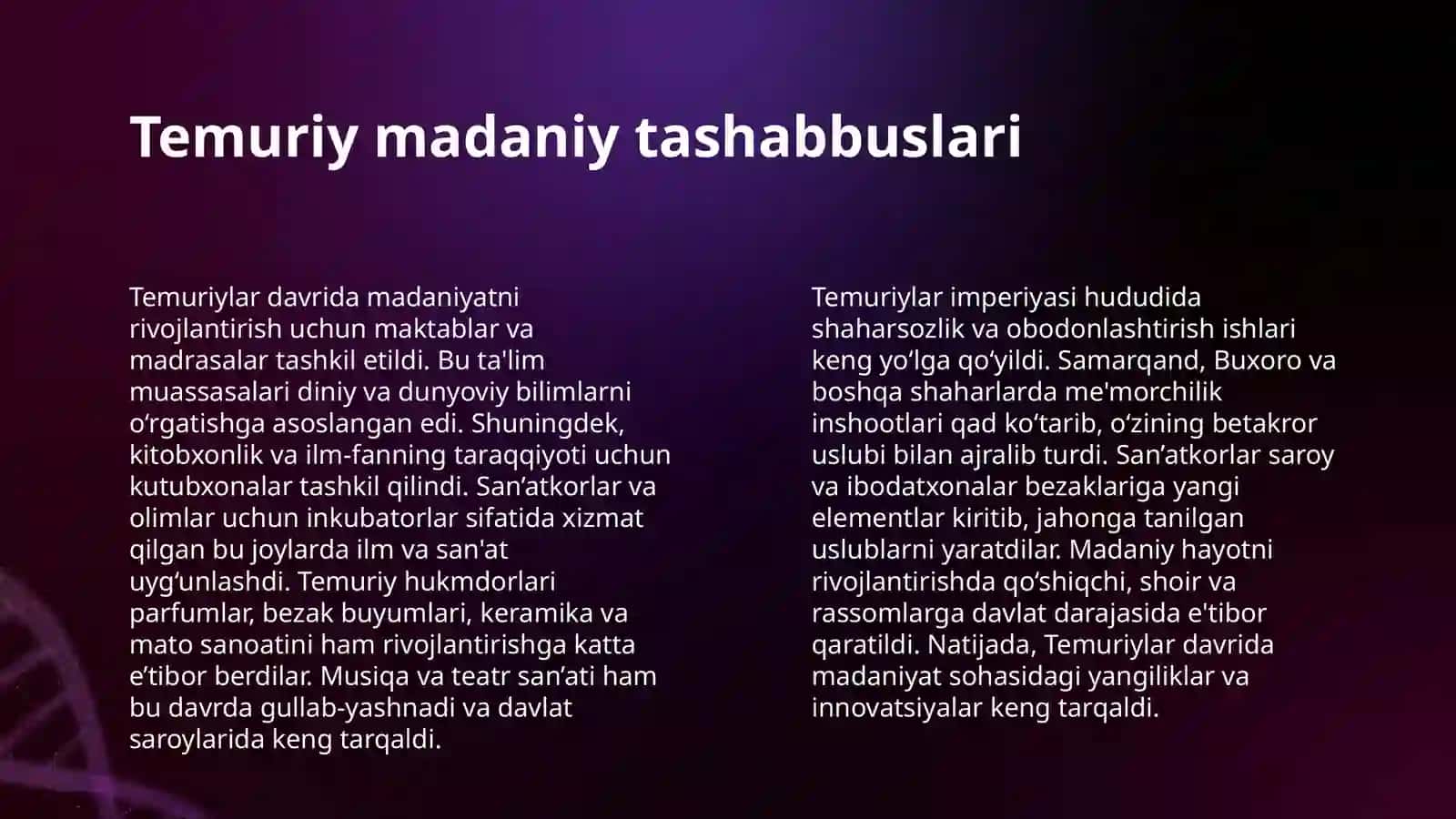 TEMURIYLAR DAVRIDA SAN'AT 4