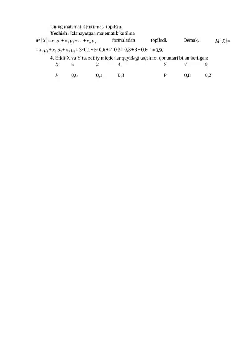 Matеmatik statistika elеmеntlari 4