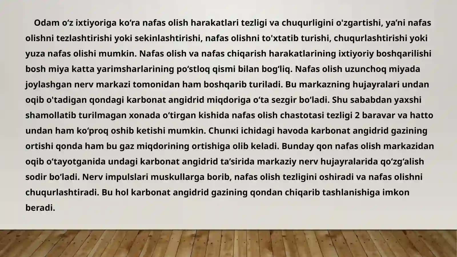 Nafas olishning boshqarilishi,nafas olish organlari 4