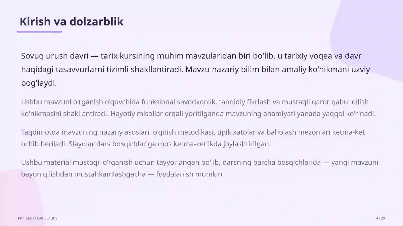 Sovuq urush davri (10-sinf) 4