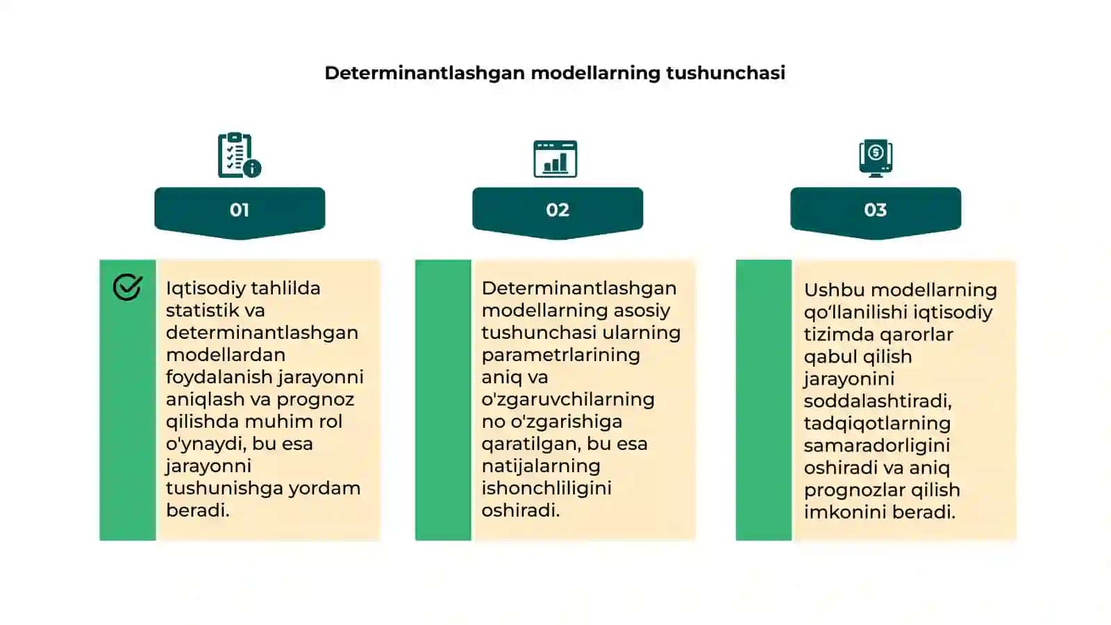 Iqtisodiy tahlilda stoxastik va determinantlashgan modellarning qo‘llanilishi 4