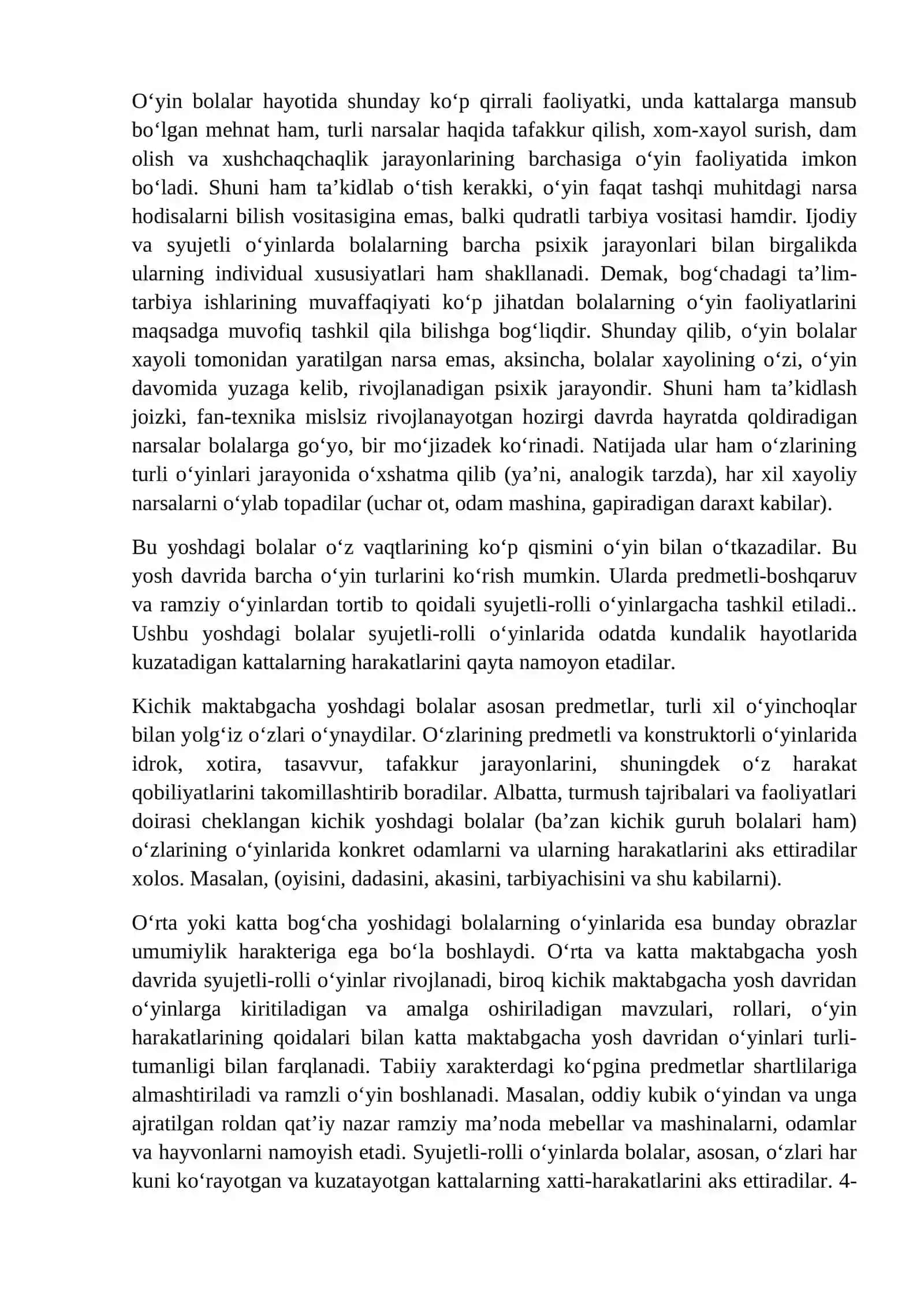 18-Mavzu: Maktabgacha yosh davrida psixik rivojlanish xususiyatlari 4
