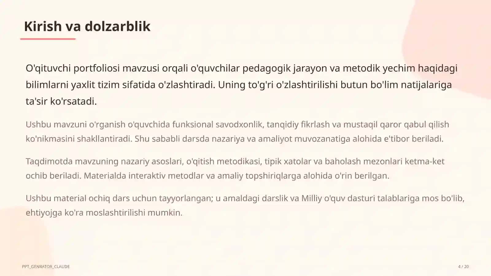 O'qituvchi portfoliosi 4