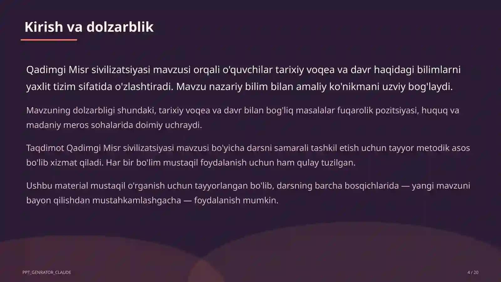 Qadimgi Misr sivilizatsiyasi (6-sinf) 4