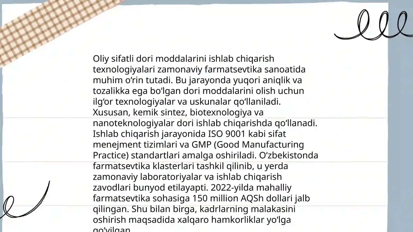Yangi dori moddalarini ishlap chqarishda ularni sifatini nazorat qlish yuqori sezgirlikka ega bolgan tahlil usullari 4