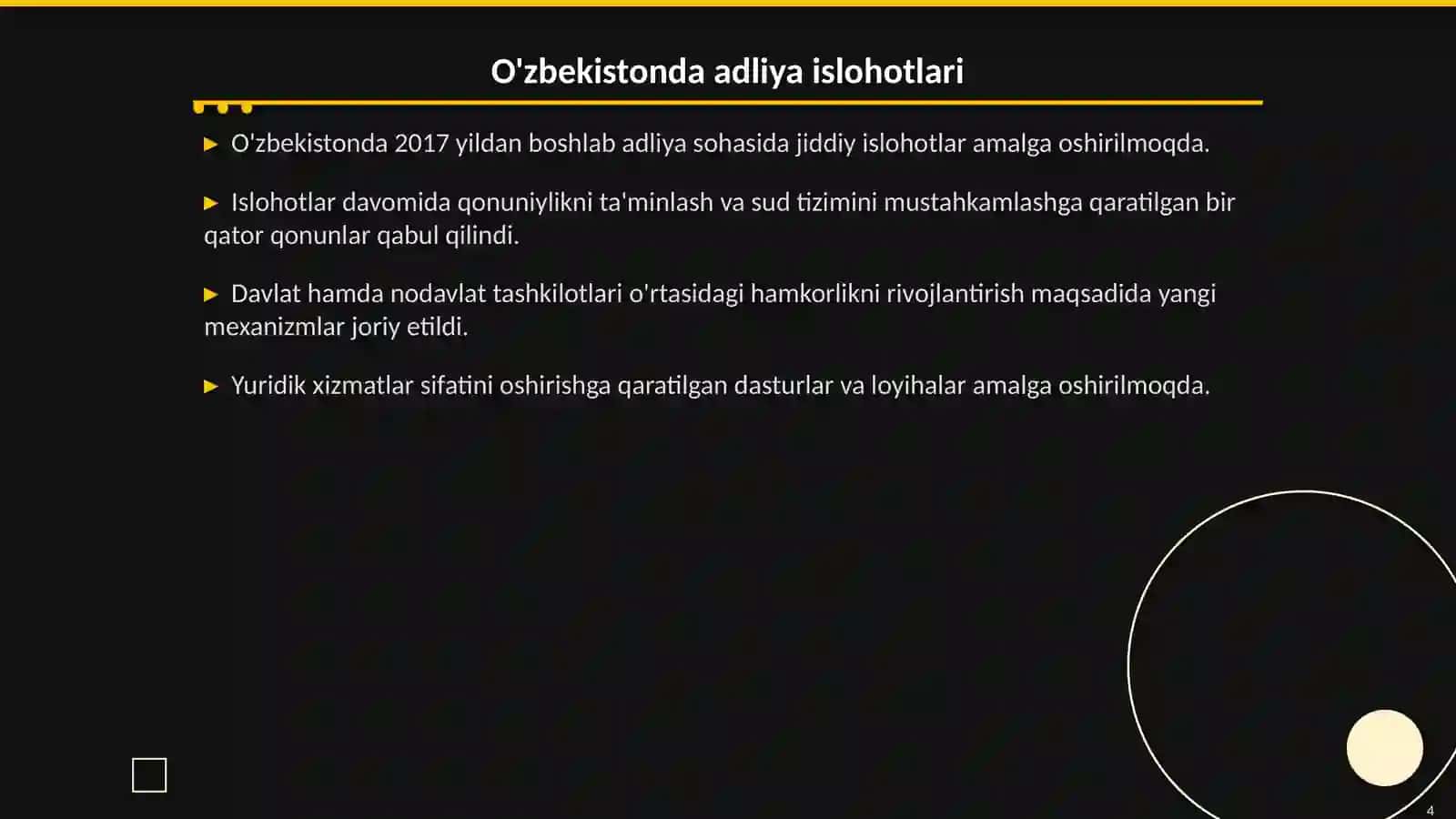 Adliya sohasidagi davlat boshqaruvi 4