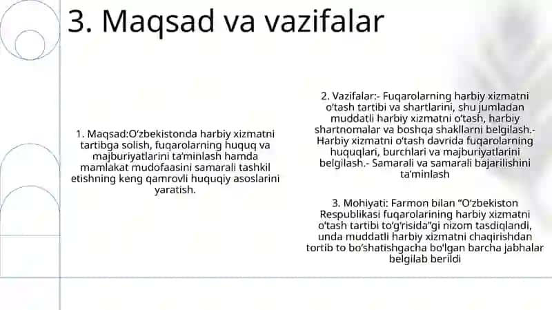 O‘Zbekiston Respublikasi Fuqarolarining Harbiy Xizmatni O‘Tash Tartibi To‘G‘Risidagi Nizomni Tasdiqlash Haqida 4