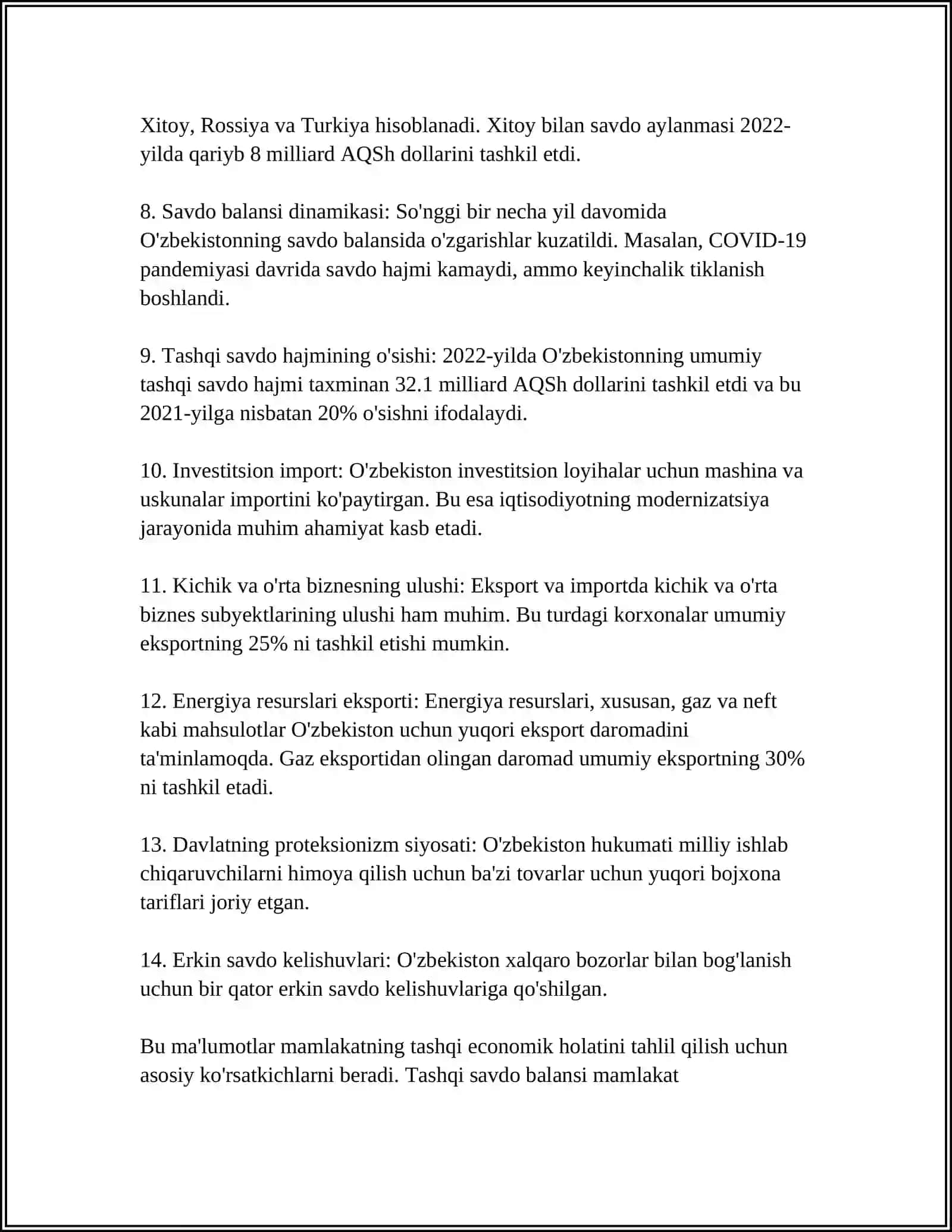BOJXONA STATISTIKASI-TASHQI SAVDO STATISTIKASINING AXBOROTLAR BAZASI 4