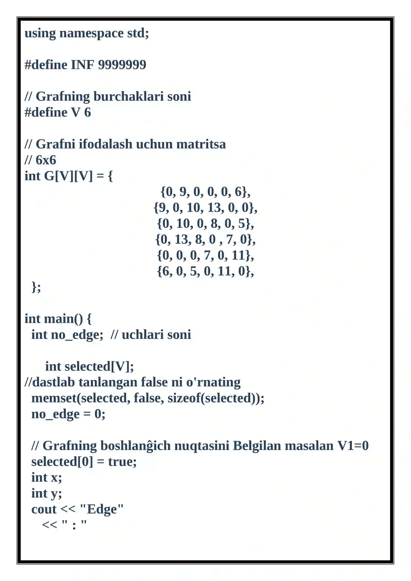 Matritsa berilishi 14-variant 4