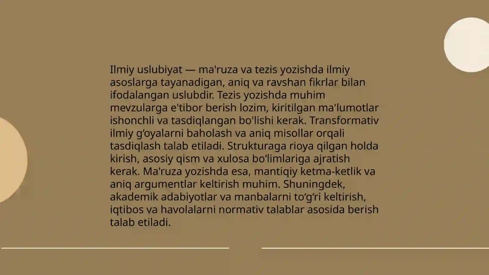 Ilmiy ma'ruza va uning tezisini yozish. Tajriba-sinov ishlari 4