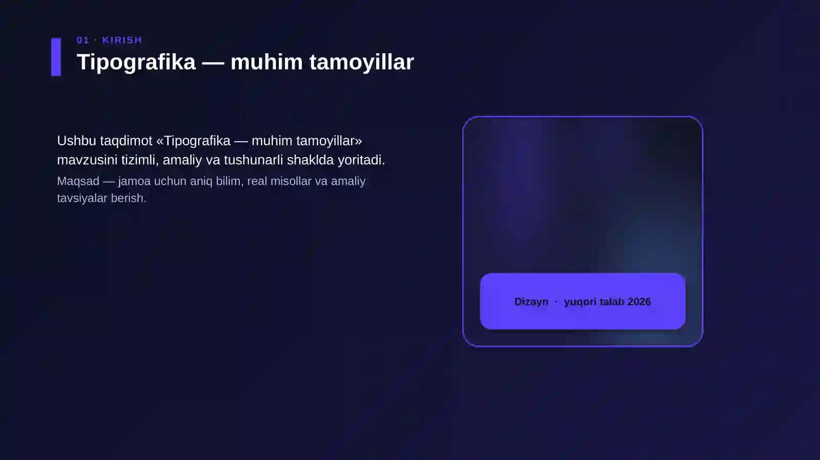 Tipografika — muhim tamoyillar 4