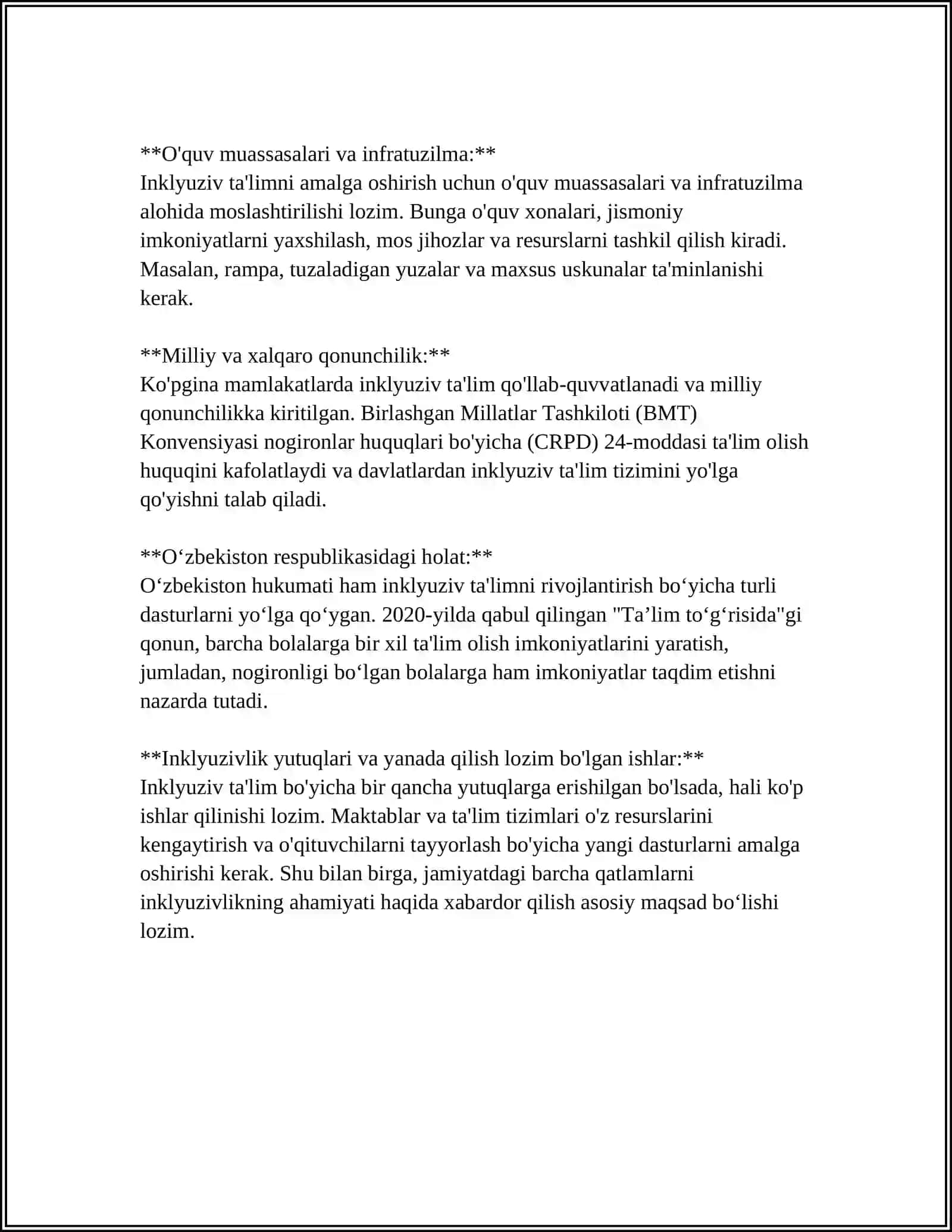 INKLYUZIV TA’LIMGA KIRITILISHNING ASOSIY TAMOYILLARI VA ULARNING MAZMUNI 4