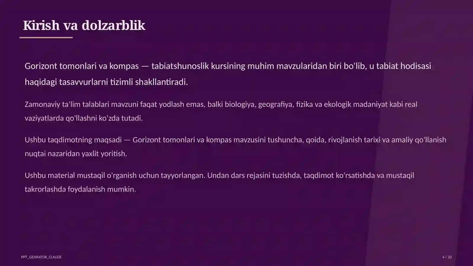 Gorizont tomonlari va kompas (3-sinf) 4