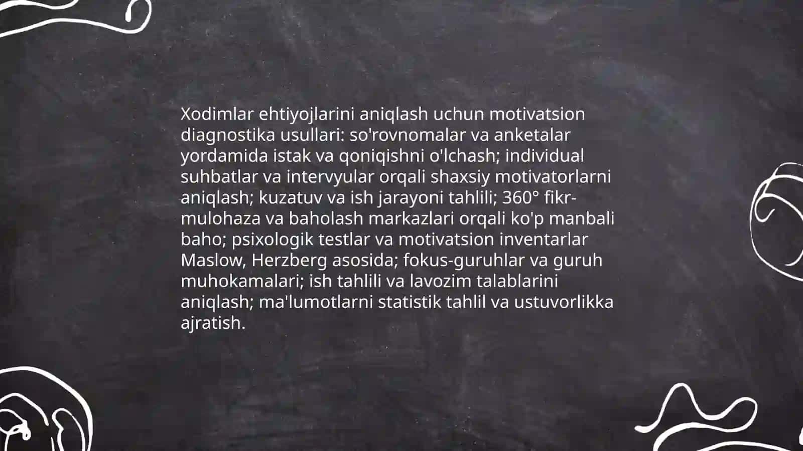 Personalni motivatsiya qilishning mexanizimini ishlab chiqish 4