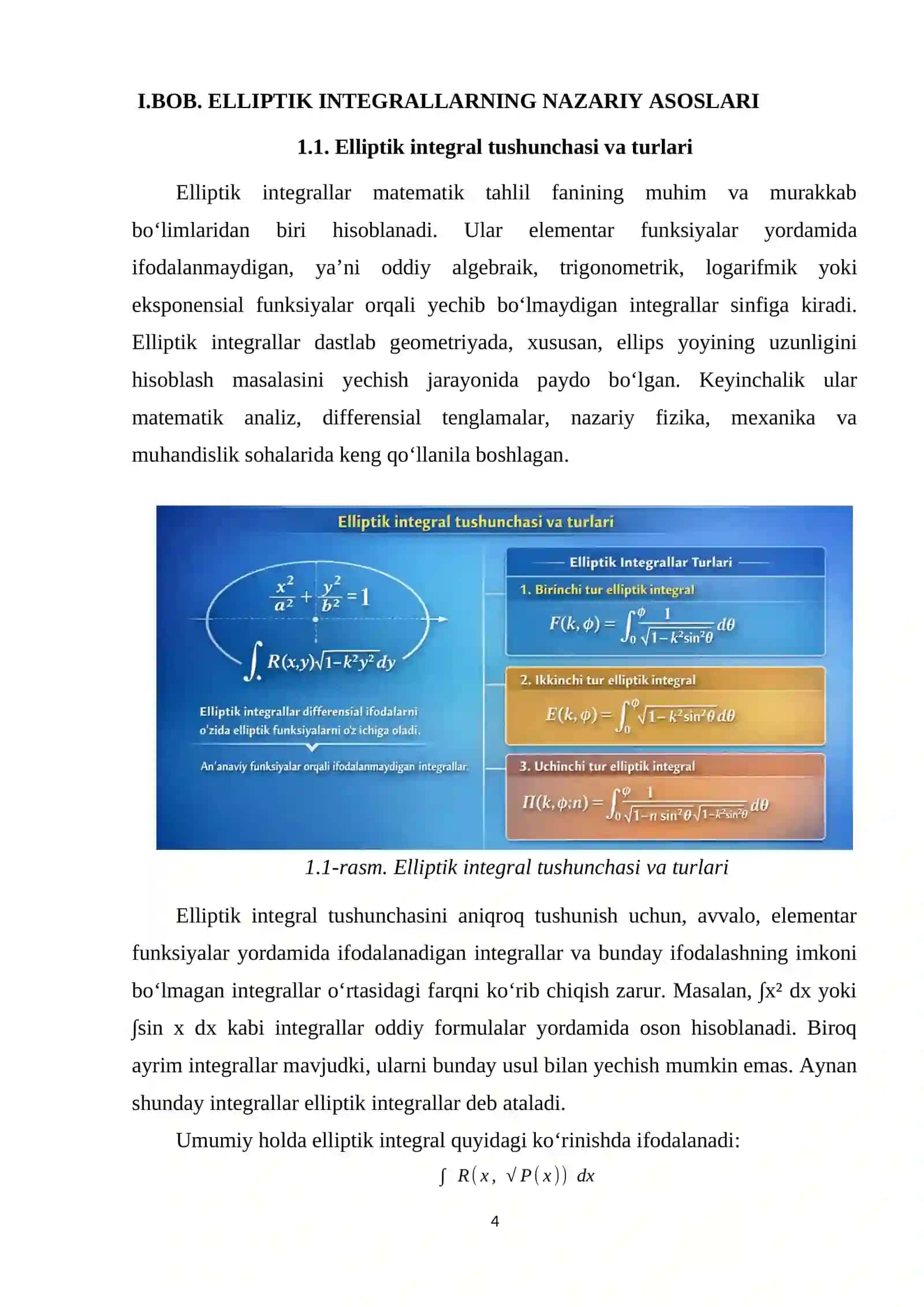 Elliptik integral kurs ishi 4
