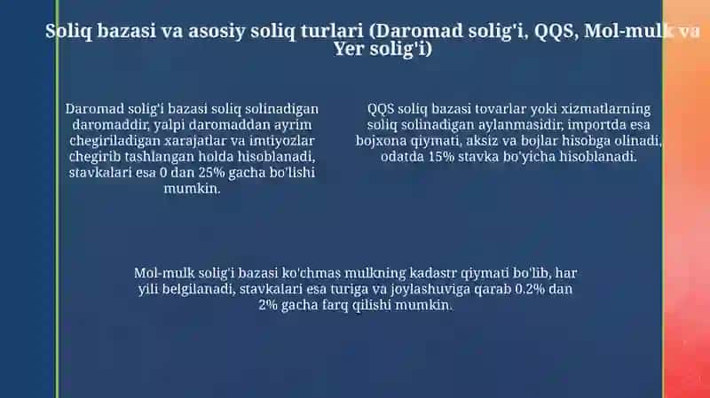 Soliq hisobi: Debitor va kreditorlar bilan hisob-kitoblar asosi 4