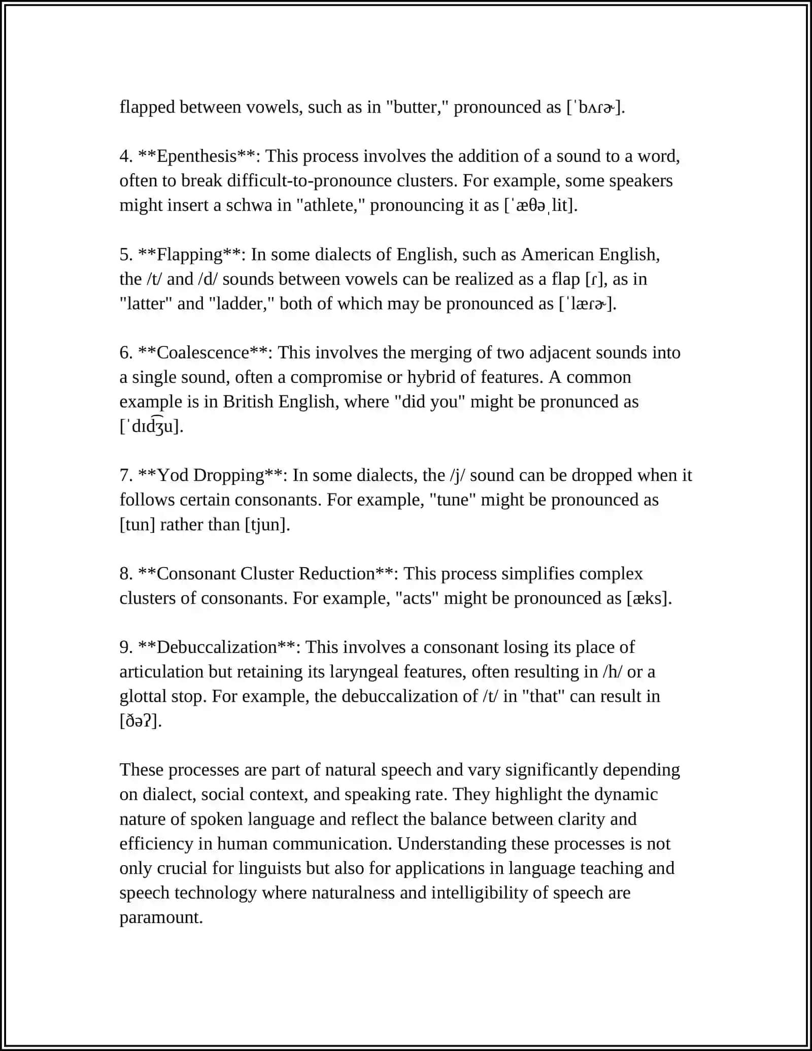 Phonological Processes in Connected Speech 4