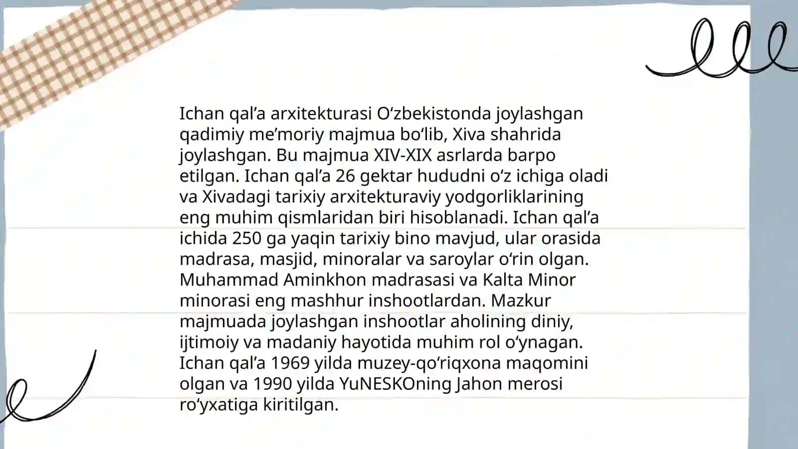 Ichan qal’a 4