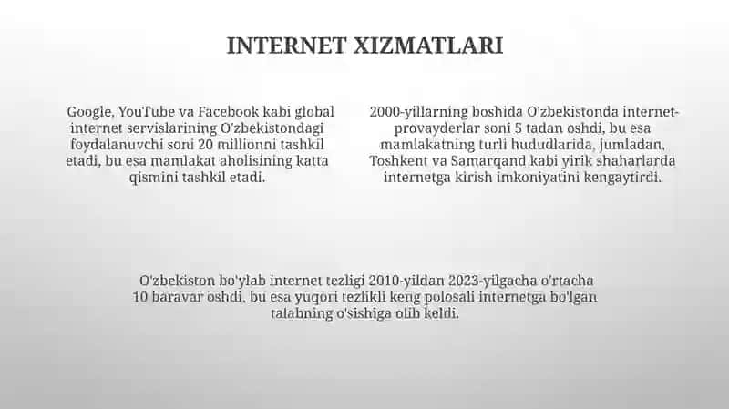 Tarmoq texnologiyalari va internet xizmatlari 4