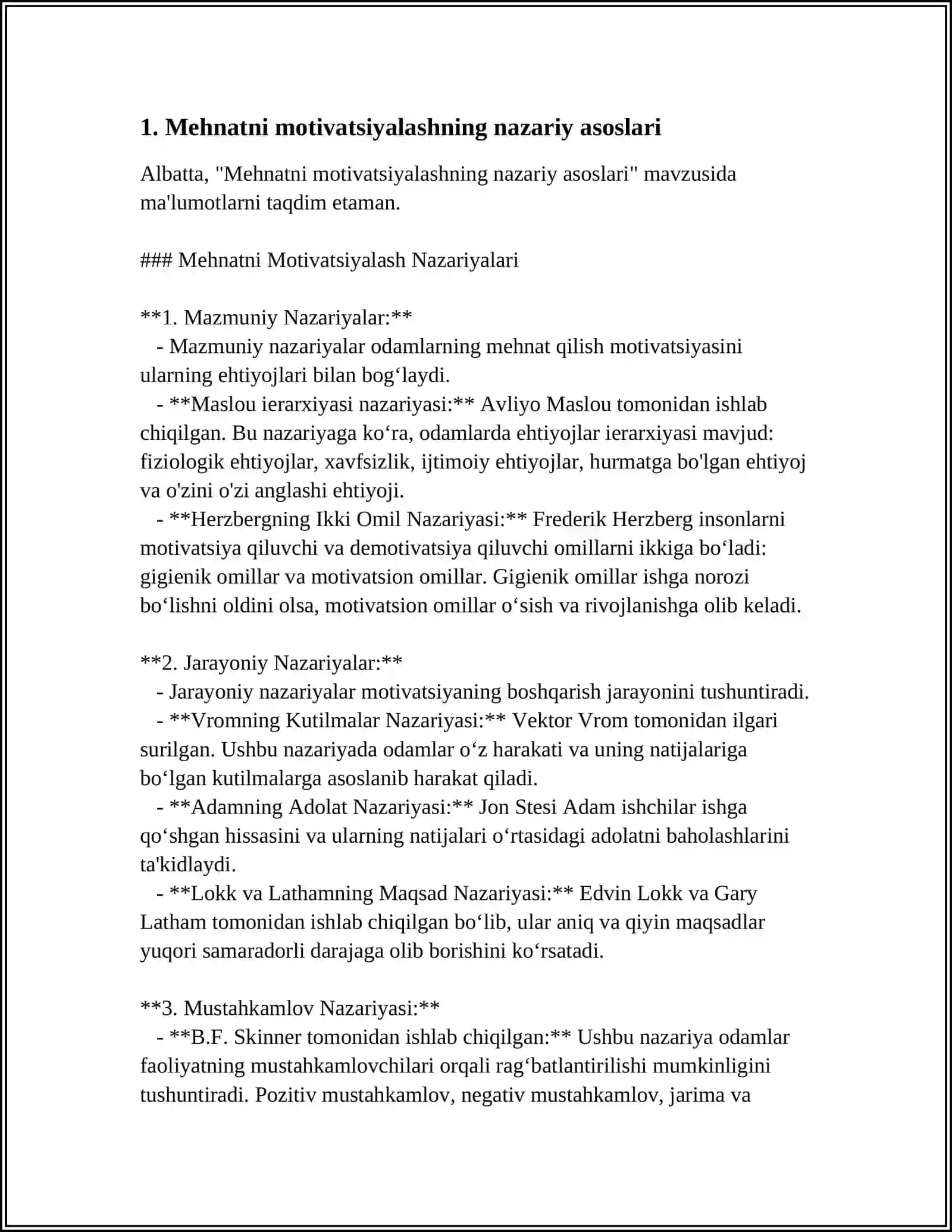 MENEJMENTDA MEHNATNI MOTIVATSIYALASH USLUBLARI 4