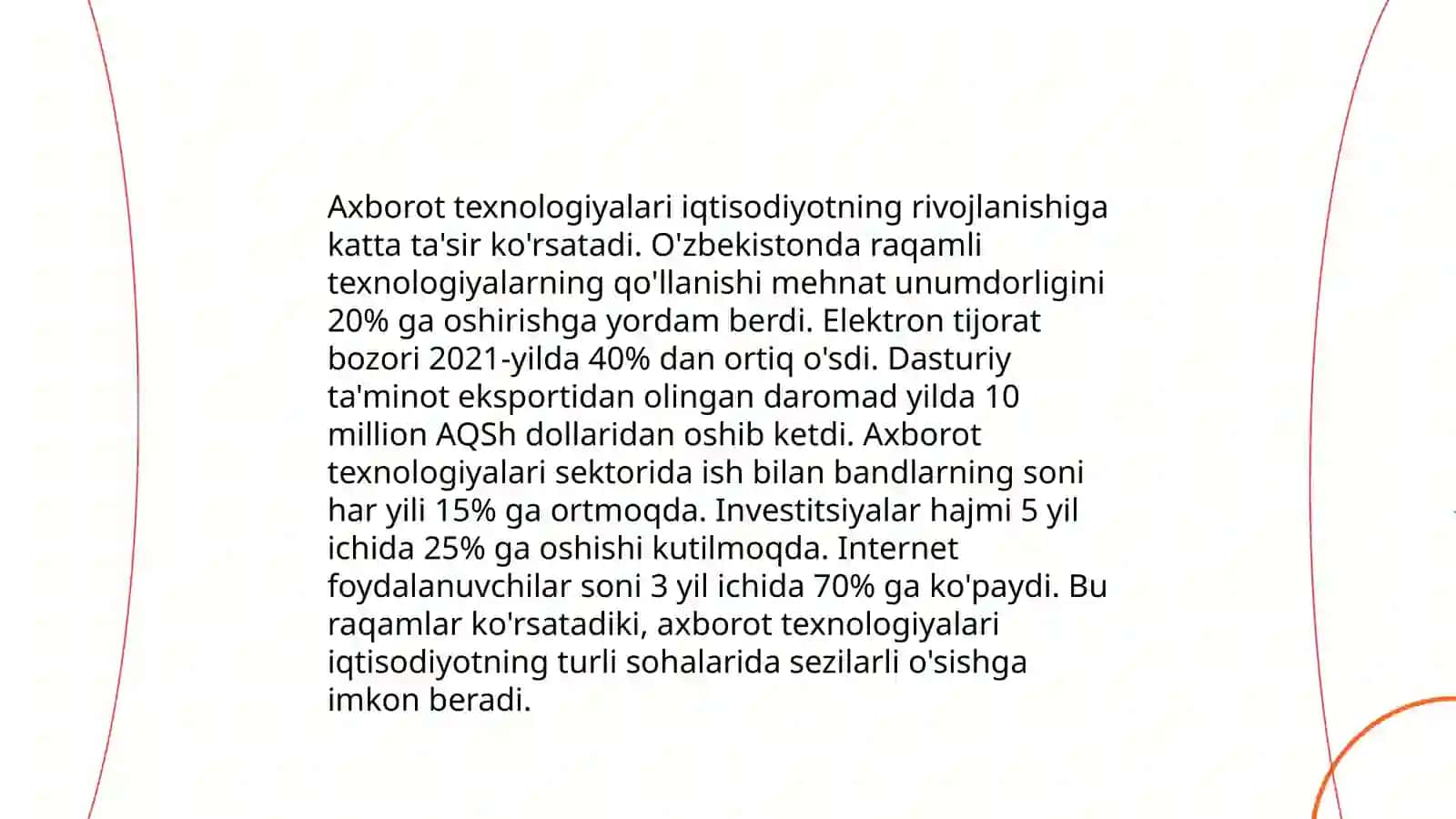 O‘zbekistonda axborot texnologiyalarini rivojlantirishning iqtisodiy – huquqiy asoslari 4