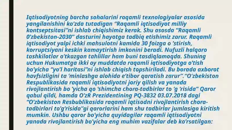 RAQAMLI IQTISODIYOTNING XUSUSIYATLARI VA XORIJIY DAVLATLARDA RAQAMLI IQTISODIYOTNING RIVOJLANISHI 4