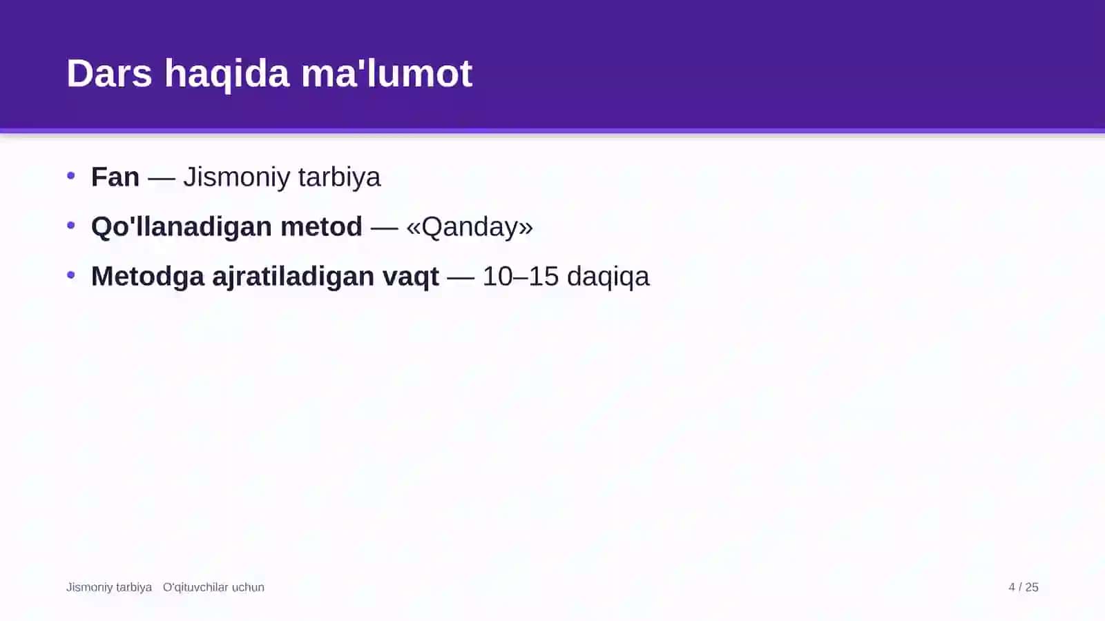 jismoniy tarbiya darslarida qanday metodidan foydalanish 9503 4