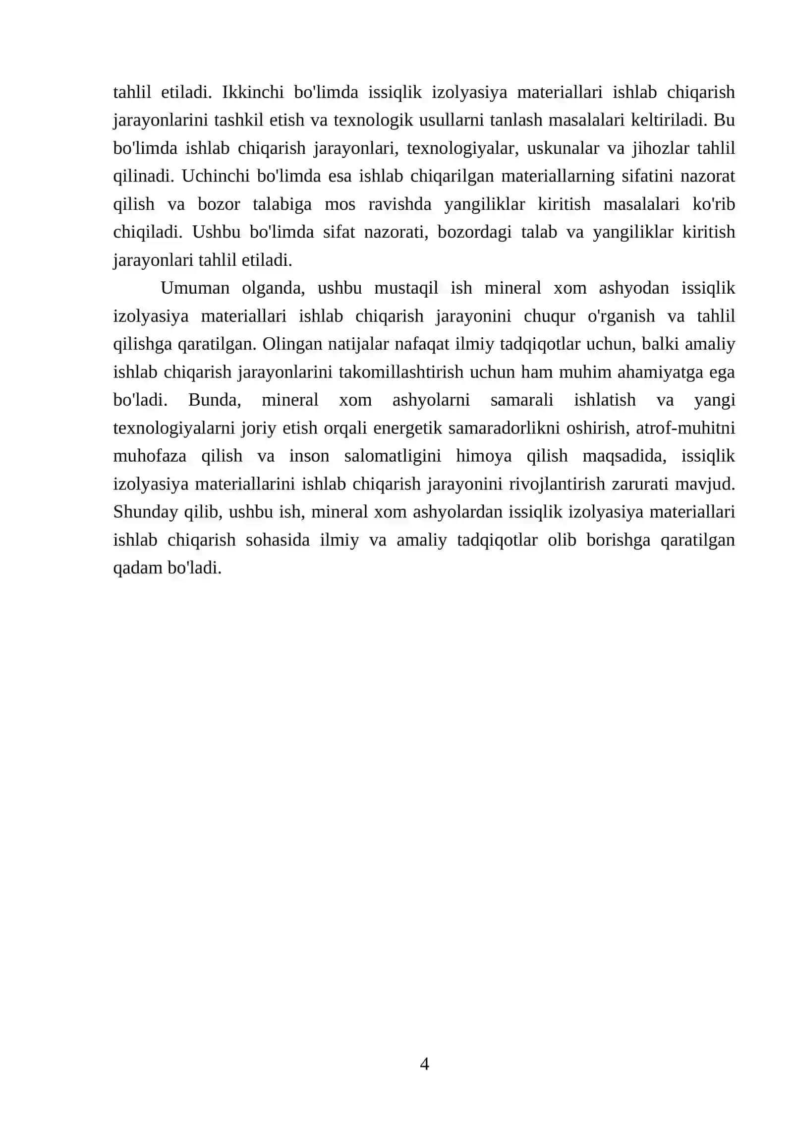Mineral xom ashyodan issiqlik izolyasiya materiallari 4