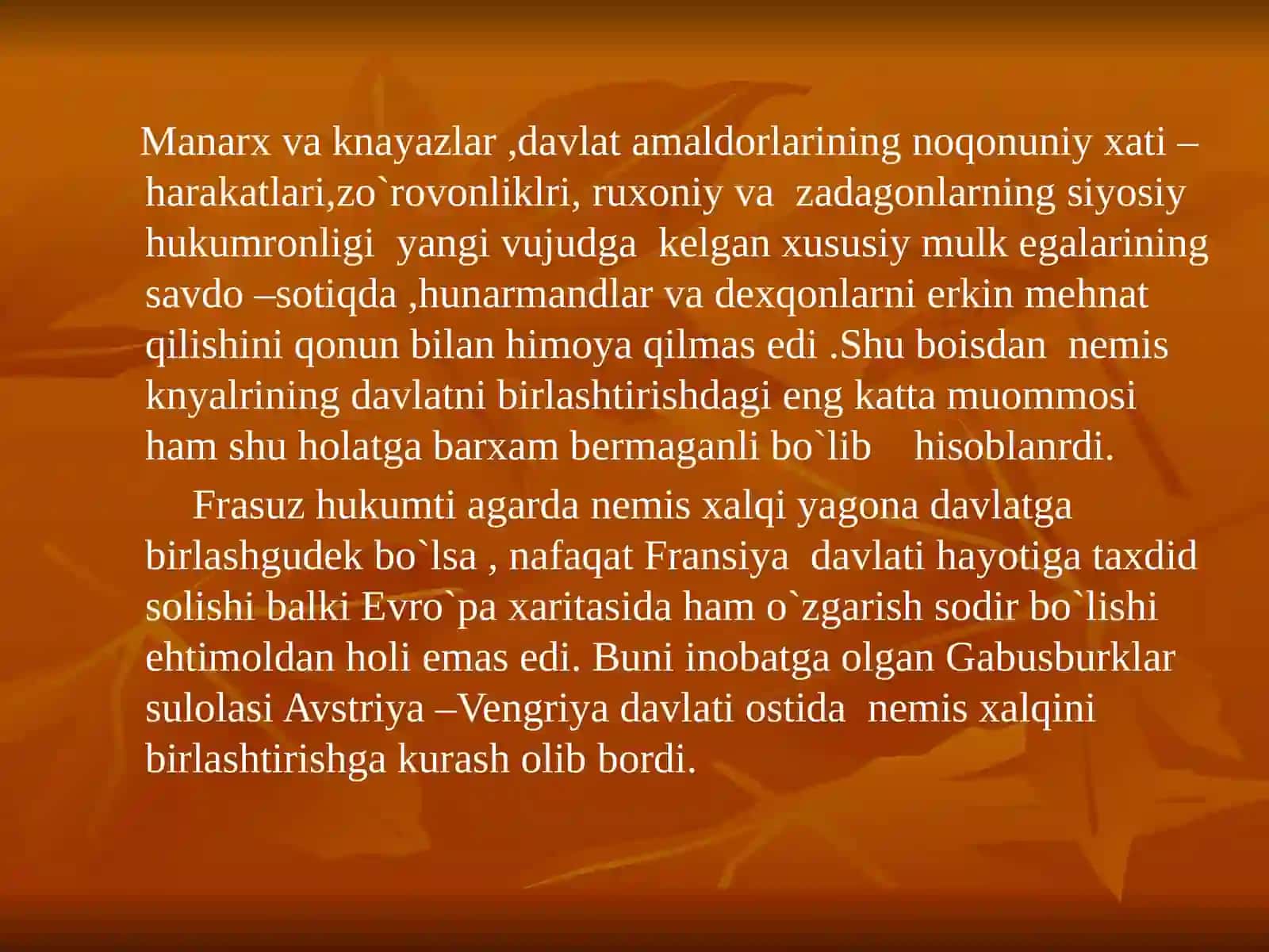 Ottofon Bismakning Germanyaning birlashtrishga qo`shgan hissasi 4