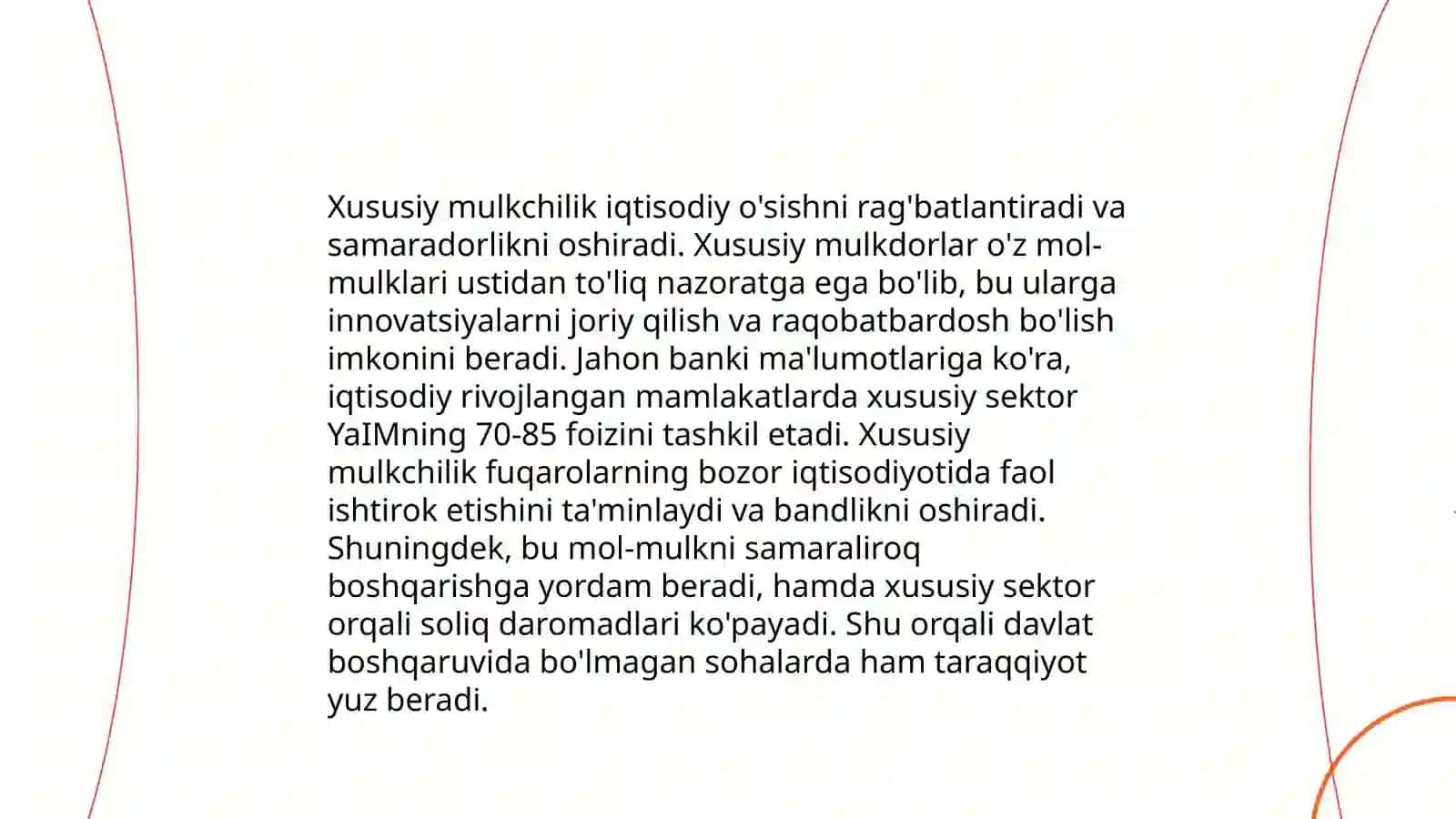 Oʻzbekistonda iqtisodiy islohotlar, xususiy mulkchilikning shakillanishi 4