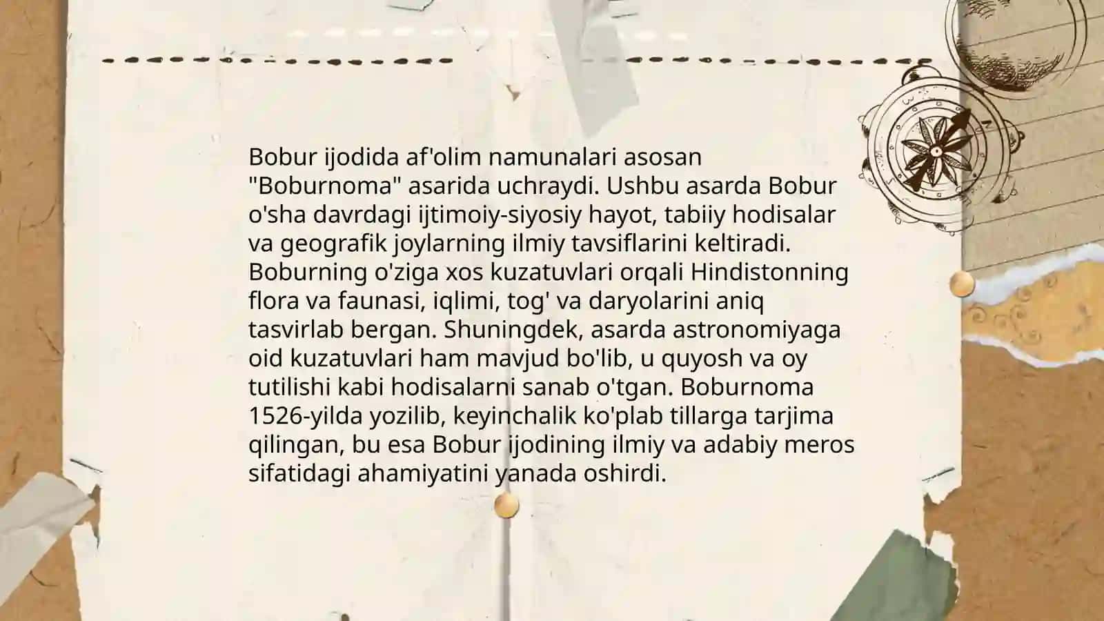 Bobur g'azallarining vazn xususiyatlarini oʻrganish 4