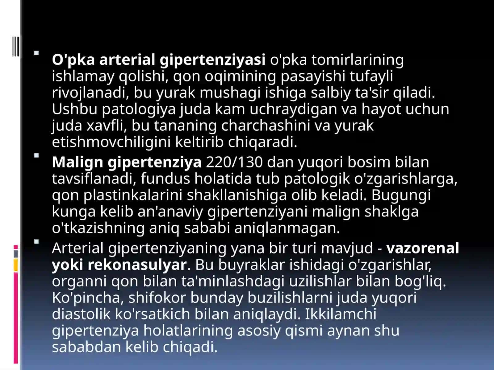 Gipertenziya va uning asoratlari bilan og’rigan bemorlarni parvarish qilish 4