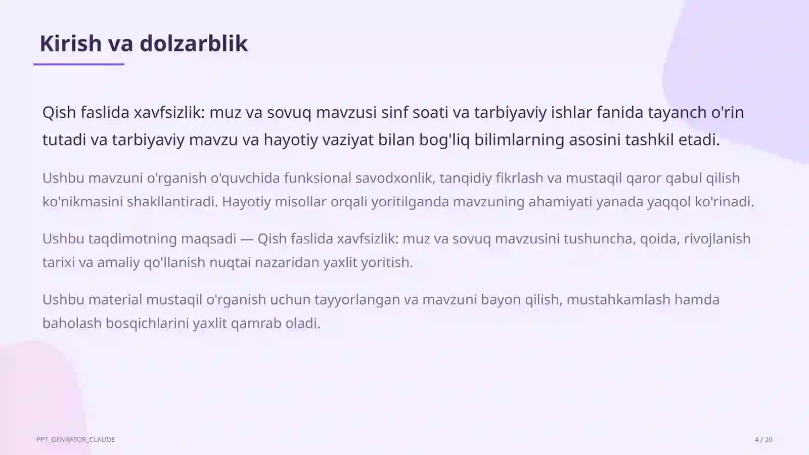 Qish faslida xavfsizlik: muz va sovuq 4