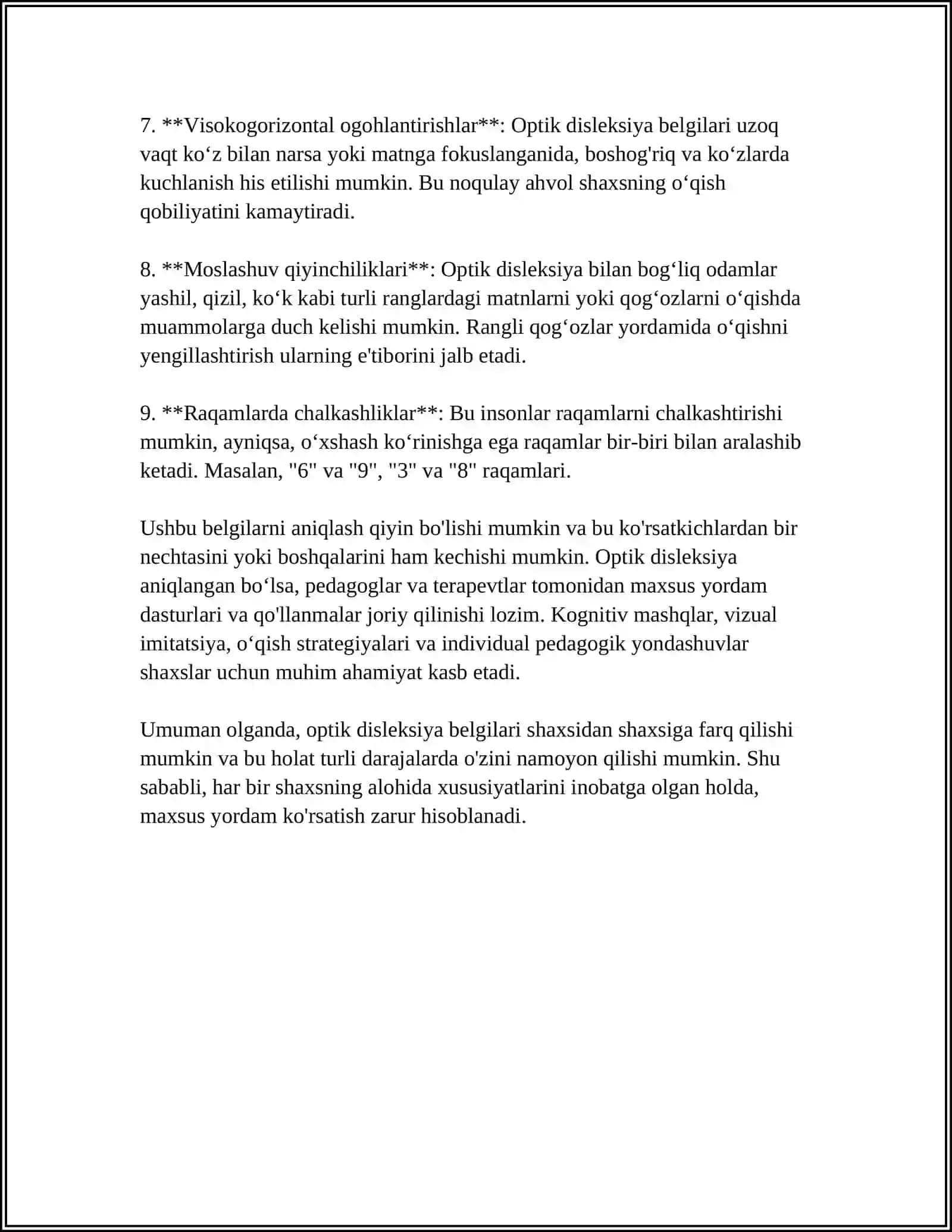 OPTIK DISLEKSIYA VA OPTIK DISGRAFIYANI BARTARAF ETISH 4