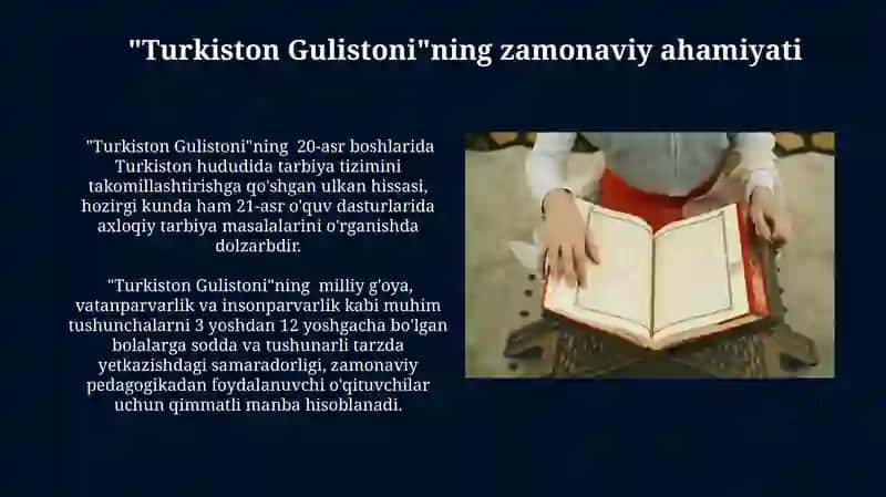 Abdulla Avloniyning Turkiy guliston yohud axloq asari va unda bolalarni axloqiytarbiyalashmasalasi 4