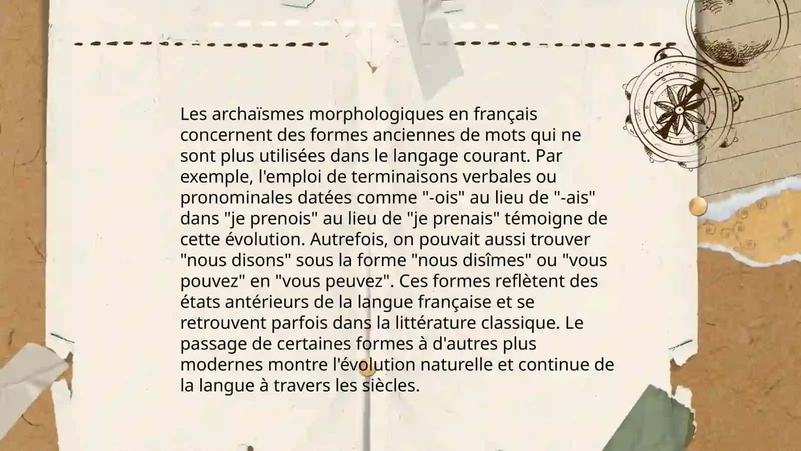 Les archaïsmes 4