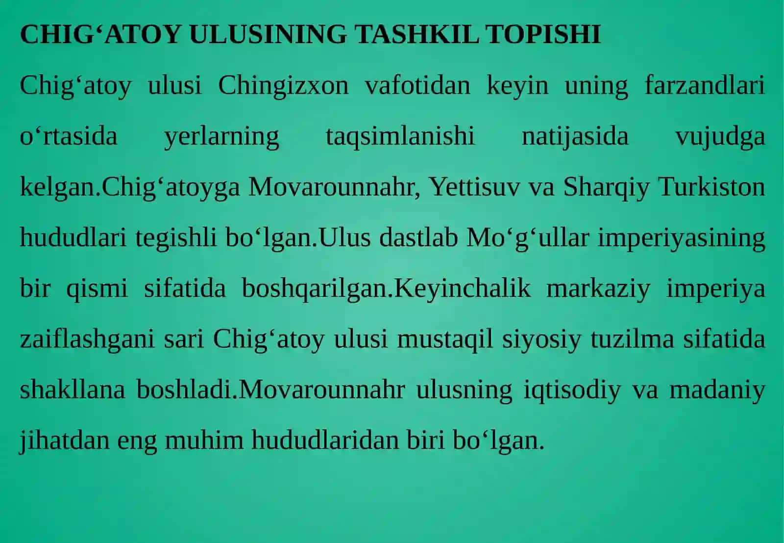 Chig‘atoyul usidagi mahalliy hokimliklar va markaziy hokimiyat o‘rtasidagi munosabatlar 4
