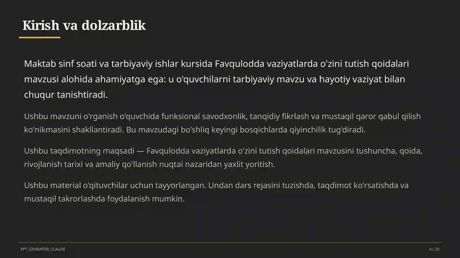 Favqulodda vaziyatlarda o'zini tutish qoidalari 4