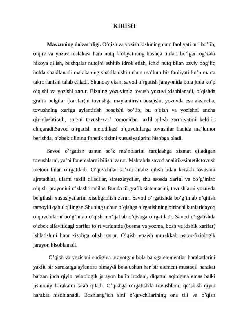 Boshlang’ich sinfda “Sifat” so‘z turkumini o‘rgatish metodikasi 4