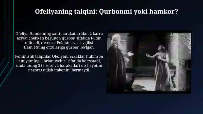 Hamlet tragediyalarida harakterlar talqini 4