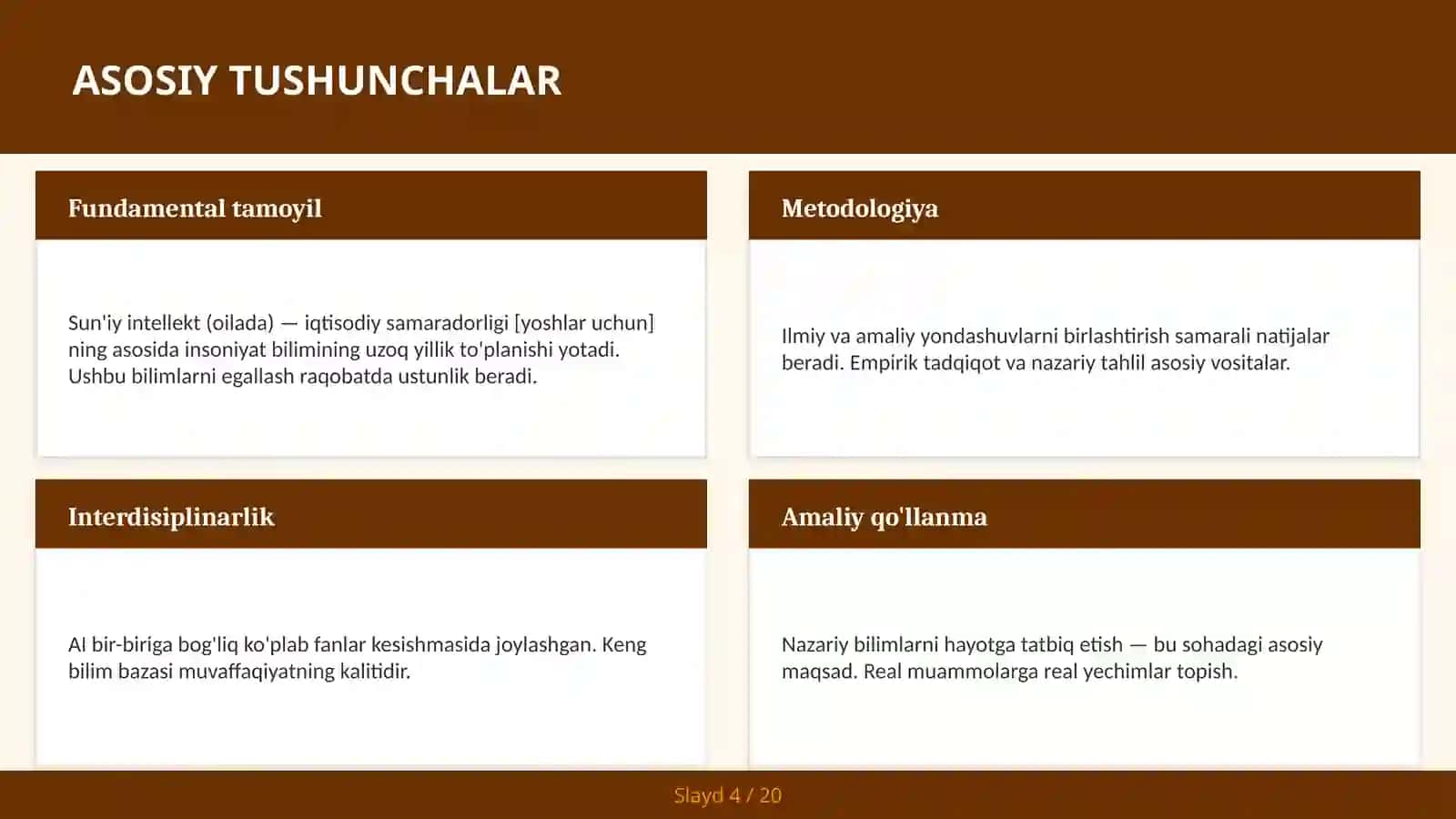 Sun'iy intellekt (Oilada) — IQTISODIY SAMARADORLIGI [YOSHLAR UCHUN] 4