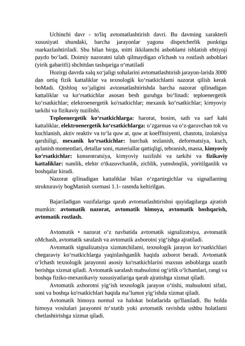 Avtomatikaning Texnik Vositalari 4