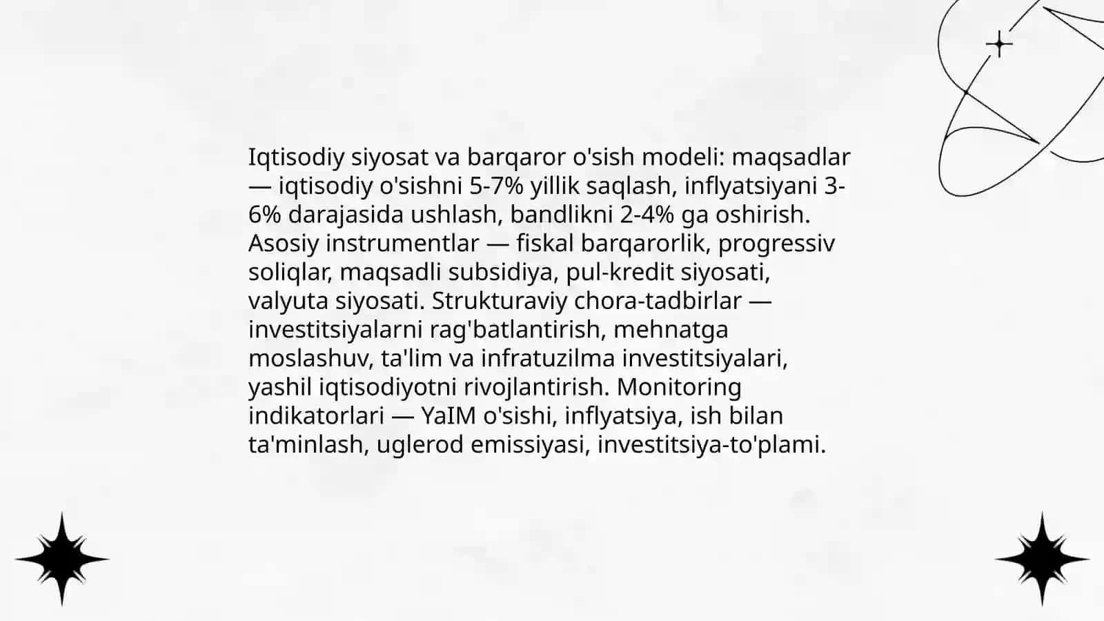Yuksalish rivojlanish va iqtisodiy siyosat 4