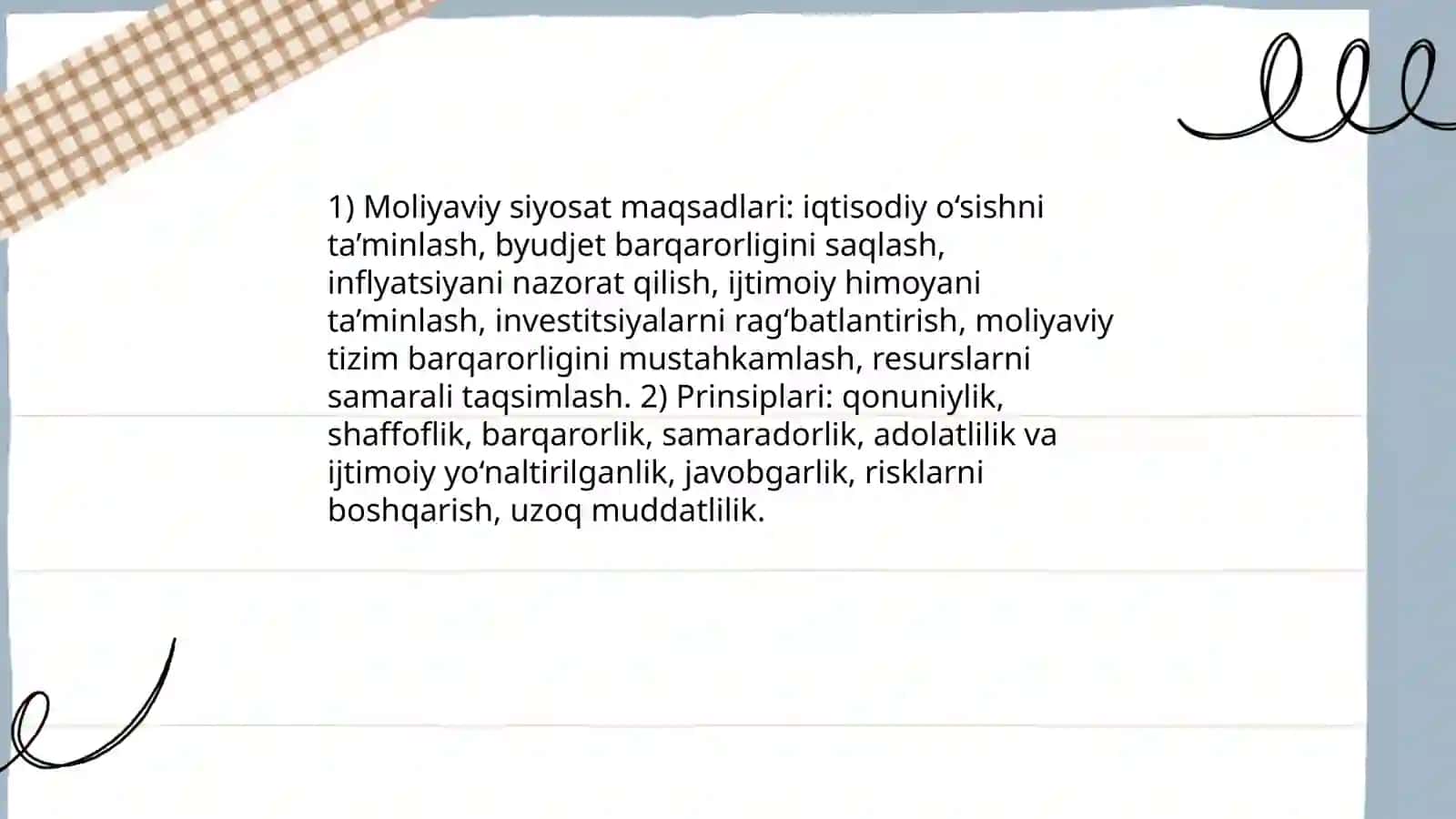 Moliyaviy siyosat va uning funksiyalari 4