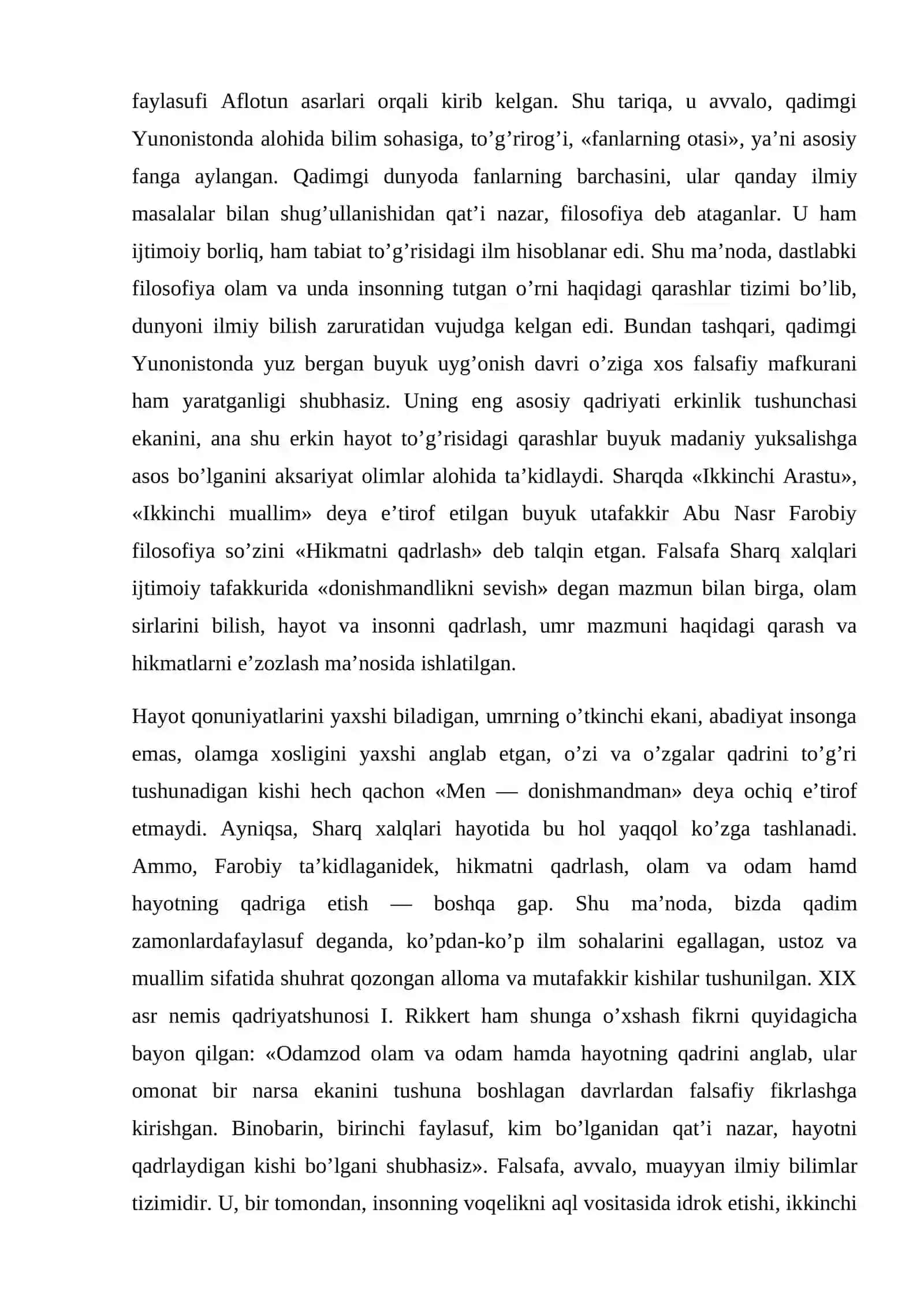 Falsafaning mavzulari va muammolari 4