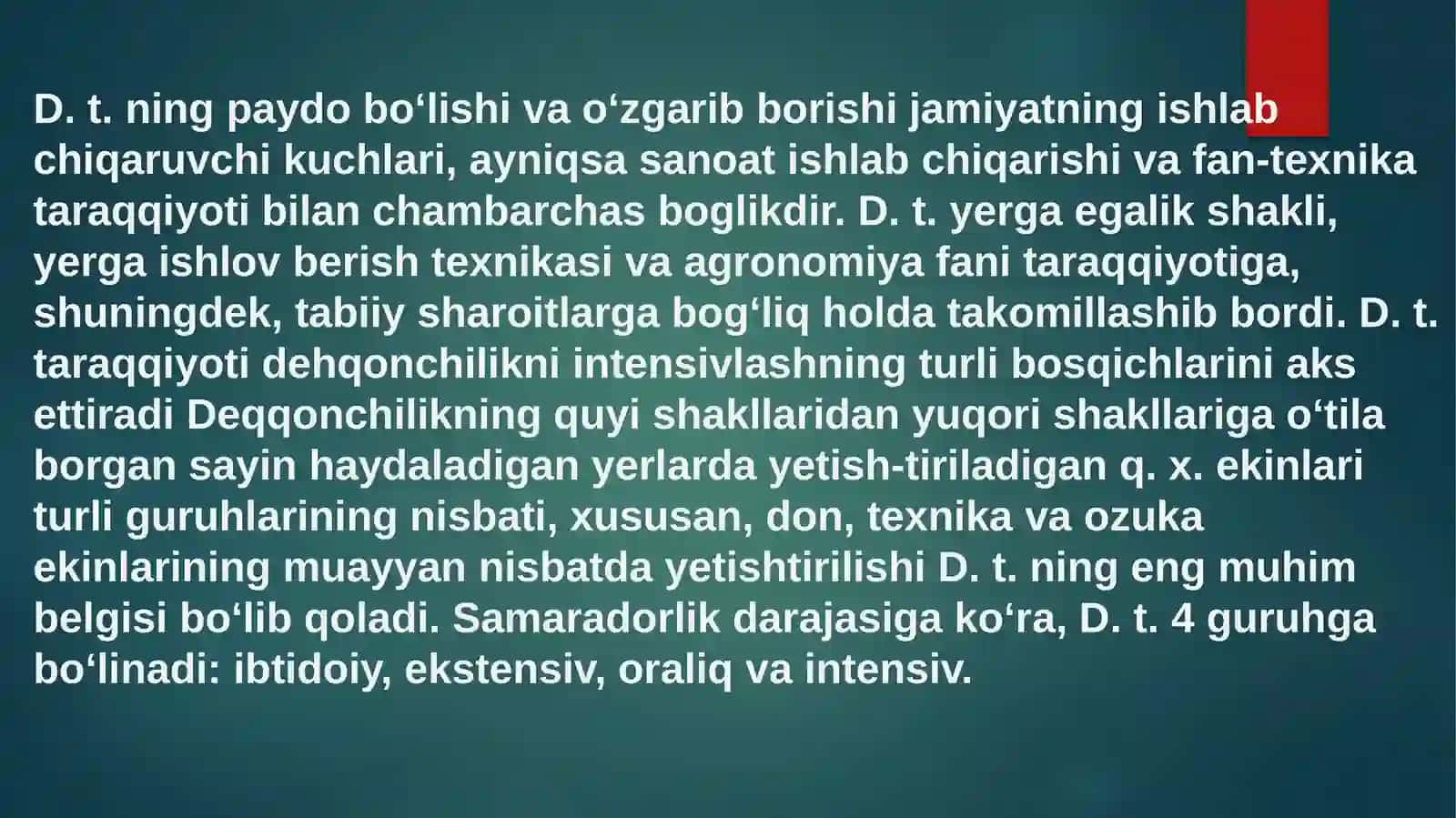 Dehqonchilik  tizimi 4
